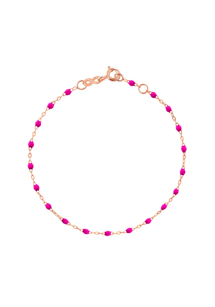 Bracelet Classique Gigi Or Rose Et Résines Bonbon 17cm