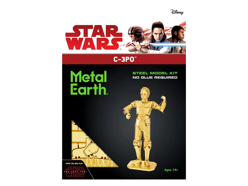 Maquette Star Wars C-3PO en métal doré