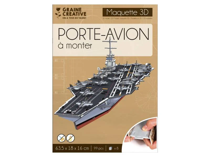 Puzzle maquette - Porte-avions - Graine Créative