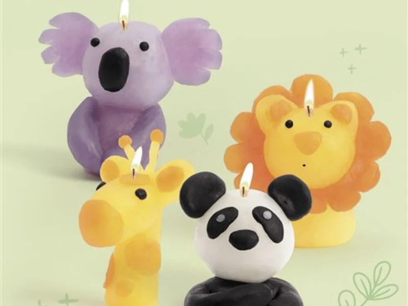 Kit DIY bougies à modeler animaux sauvages