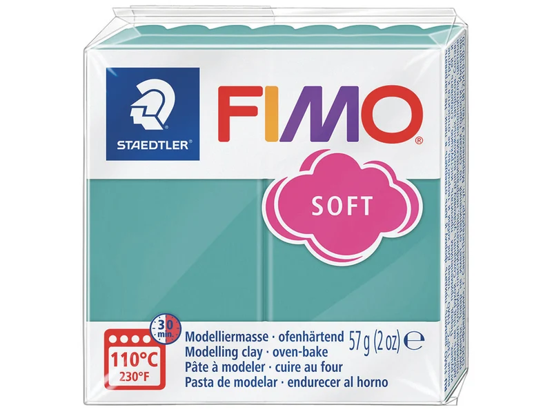 Pâte Fimo soft bleu ocean vague marine T36
