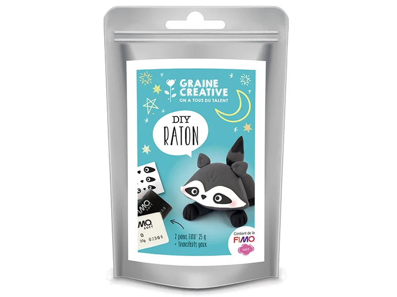 Kit fimo Raton laveur par Graine Créative