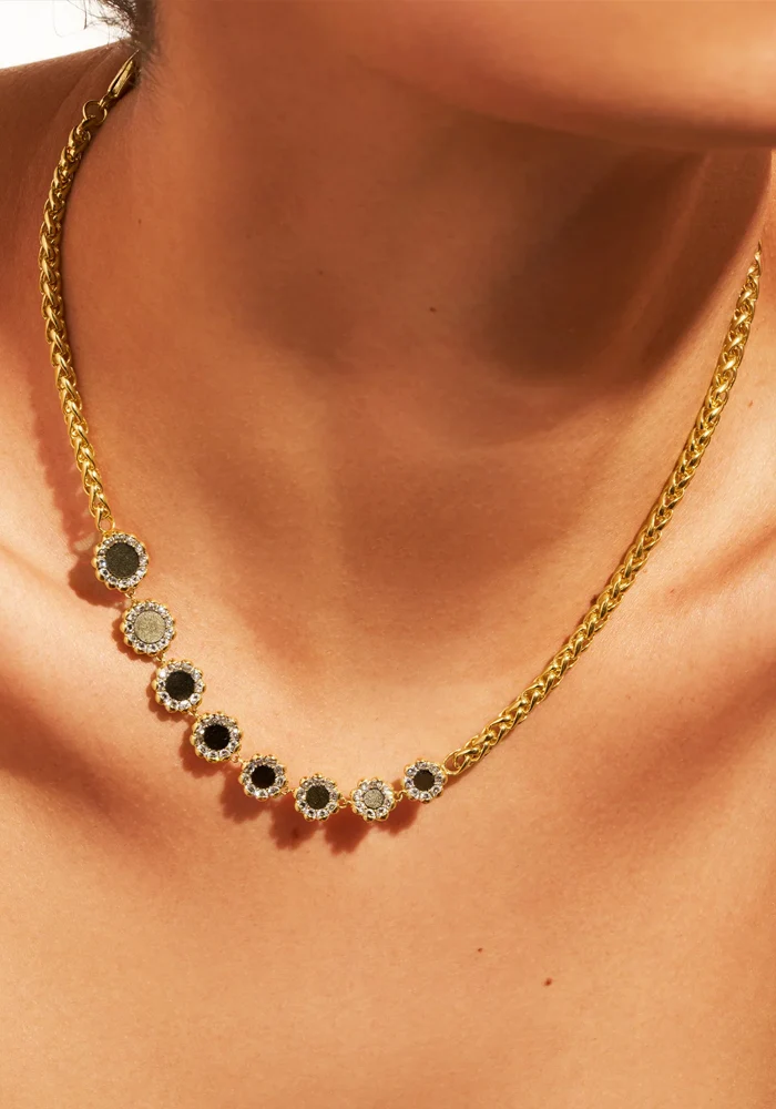 Collier Rive D'Or Obsidienne