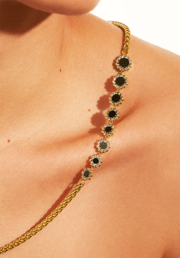 Collier Rive D'Or Obsidienne