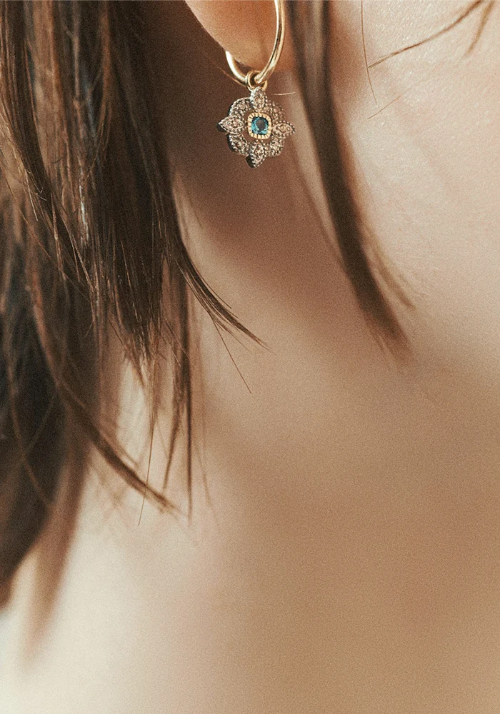 Boucle D'Oreille Bettina Diamant Blanc