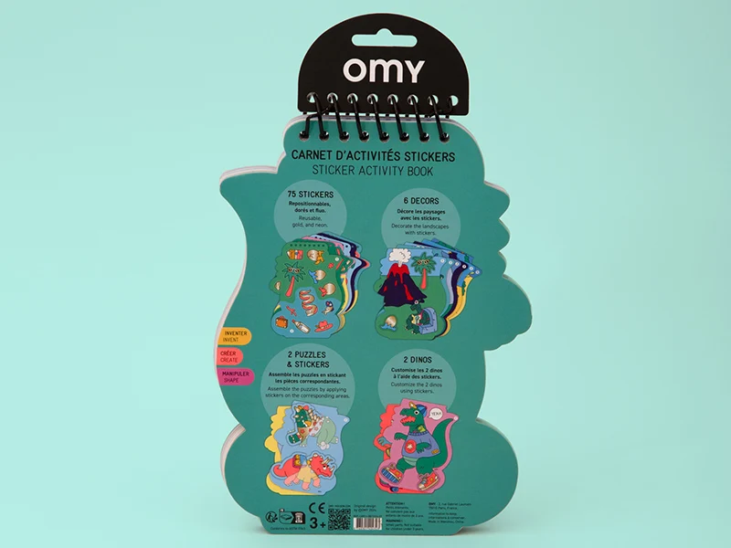 Carnet d'activité stickers - Dino de OMY