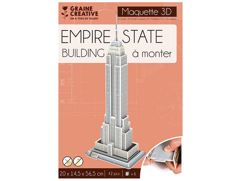 Maquette 3D Empire State Building en mousse à construire