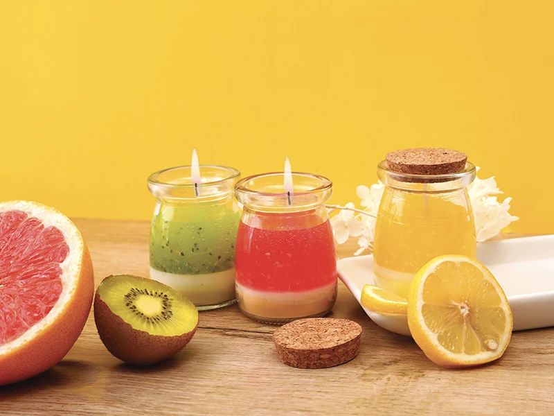 Coffret kit DIY bougies fruitées 3 designs Graine Creative