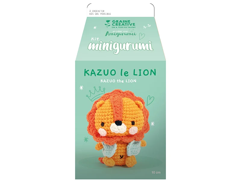 Kit Minigurumi - Kazuo le lion 10 cm - Graine Créative