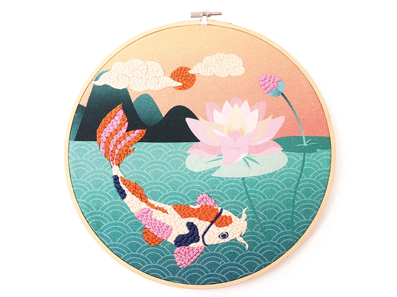 Kit punch needle carpe koi - Graine Creative