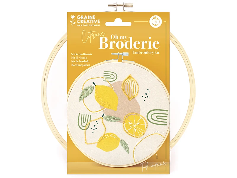 Kit broderie partielle - Citron
