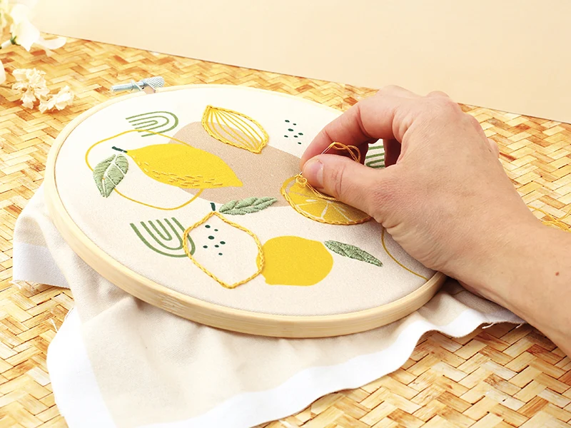 Kit broderie partielle - Citron