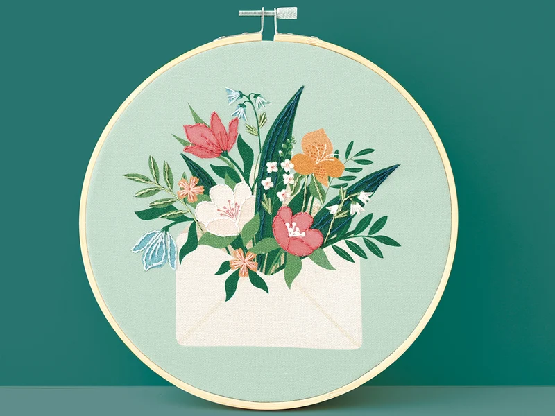 Kit broderie partielle - Bouquet