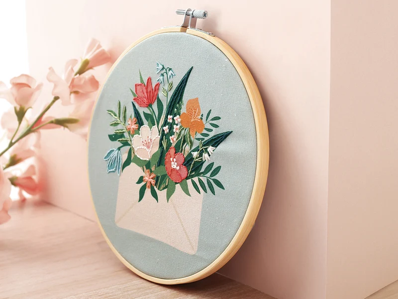 Kit broderie partielle - Bouquet