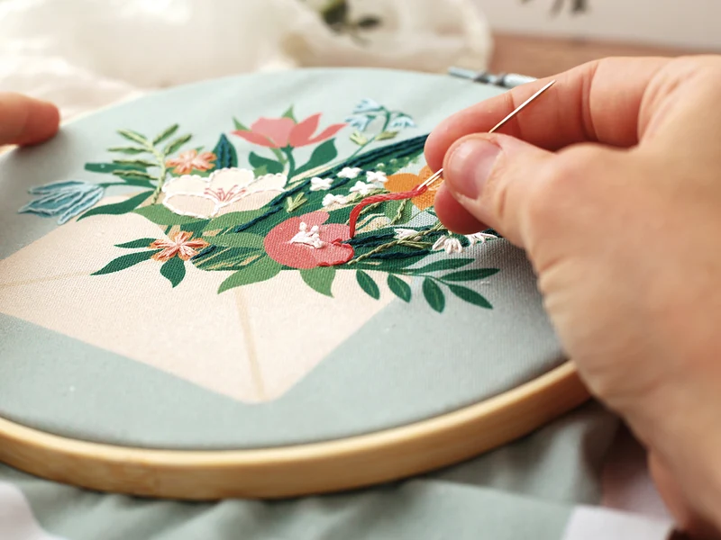 Kit broderie partielle - Bouquet