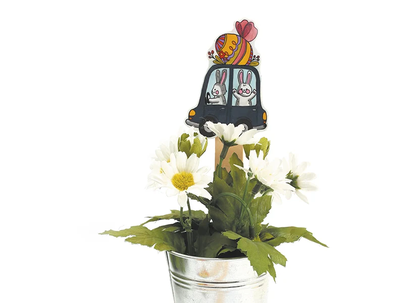 Kit plastique dingue 8 décorations de pâques pour enfants