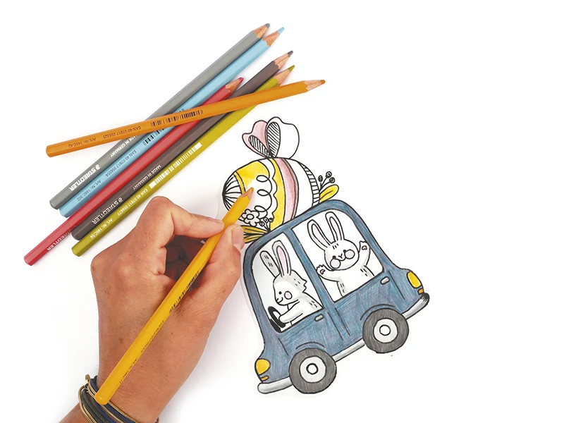 Kit plastique dingue 8 décorations de pâques pour enfants