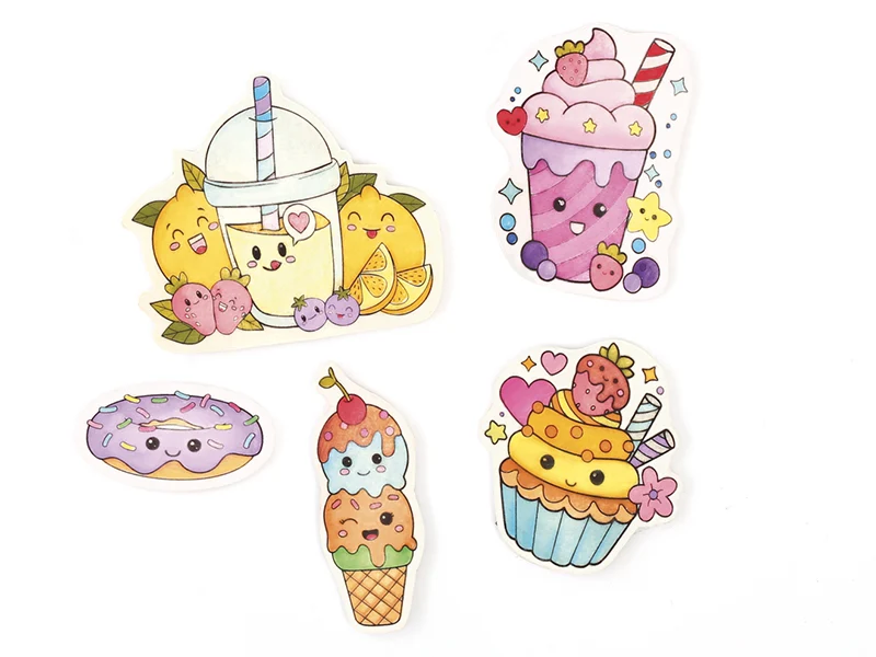 Kit plastique fou aimants kawaii à colorier pour enfants
