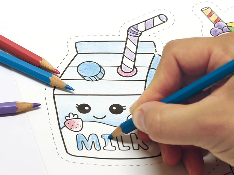 Kit plastique fou aimants kawaii à colorier pour enfants