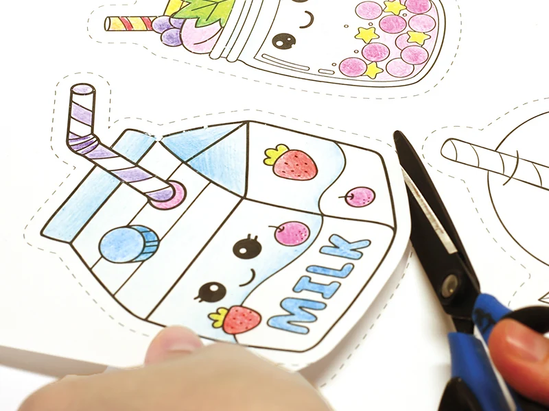 Kit plastique fou aimants kawaii à colorier pour enfants