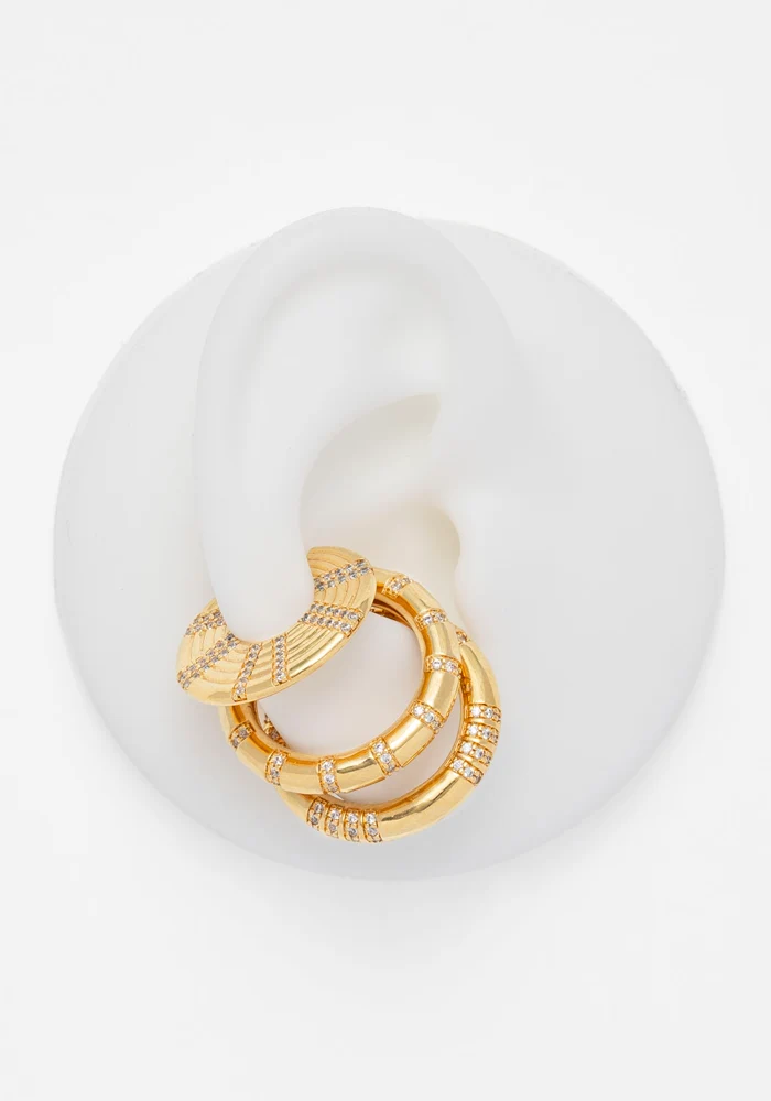 Earcuff Astra Zirconium Blanc
