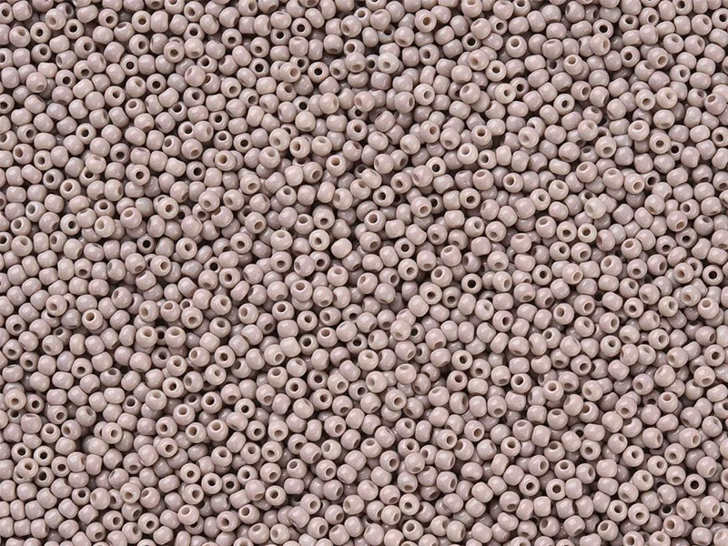 Perles de rocailles en tube - Taupe clair - 2 mm