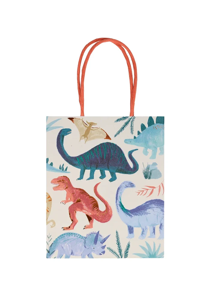 Lot De 8 Sacs En Papier Royaume Des Dinosaures