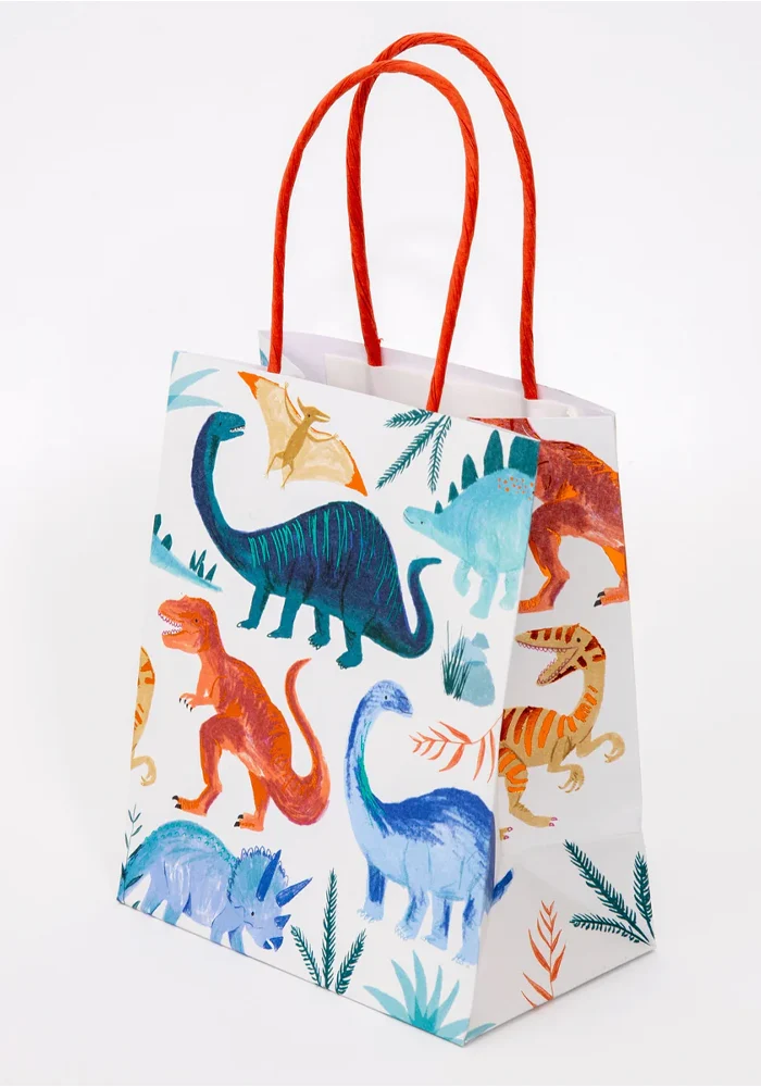 Lot De 8 Sacs En Papier Royaume Des Dinosaures