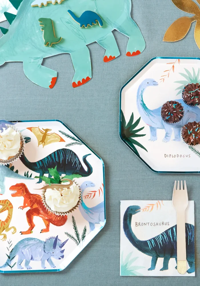 Lot De 8 Assiettes Dinosaures Petit Modèle