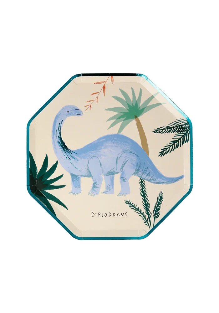 Lot De 8 Assiettes Dinosaures Petit Modèle