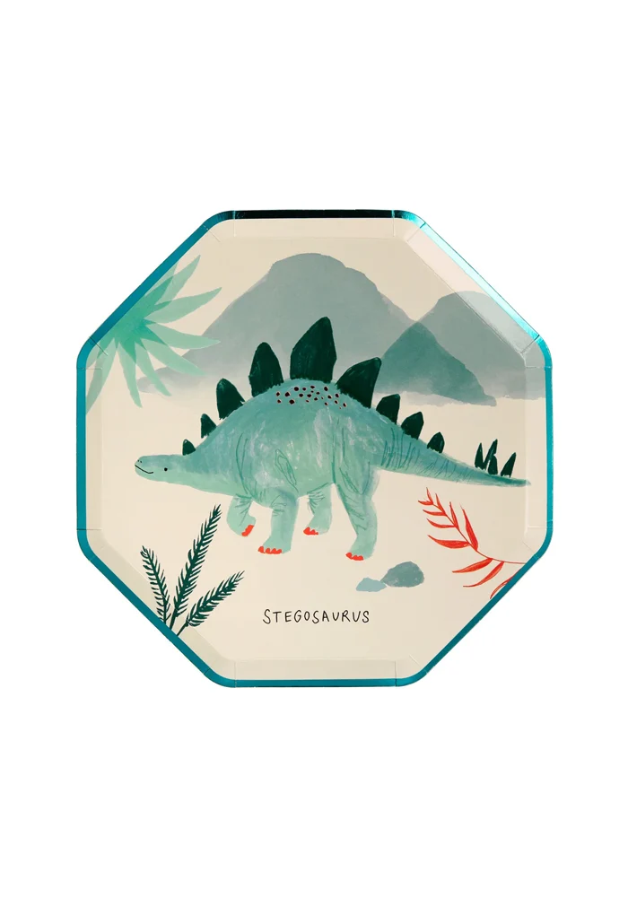Lot De 8 Assiettes Dinosaures Petit Modèle