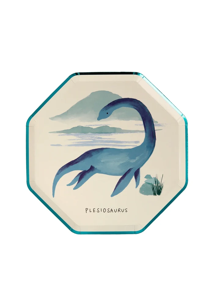 Lot De 8 Assiettes Dinosaures Petit Modèle