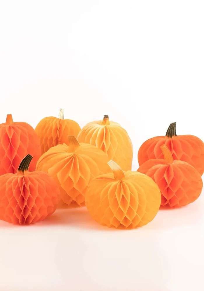 Assortiment 10 Citrouilles En Papier