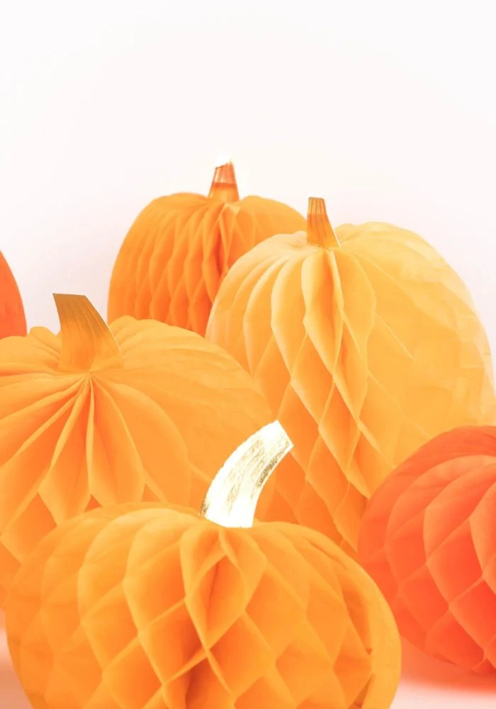 Assortiment 10 Citrouilles En Papier