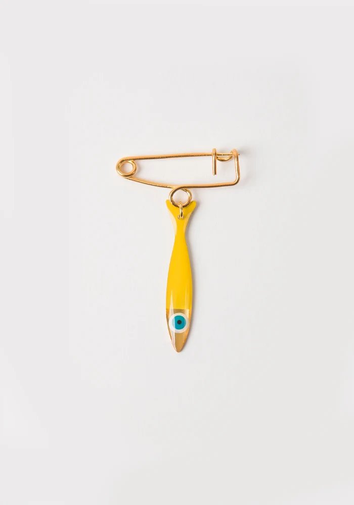 Broche Sardine XXS Jaune