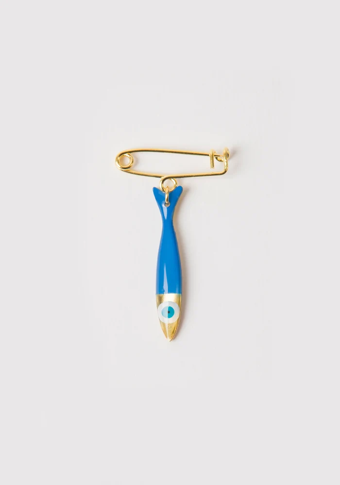 Broche Sardine XXS Bleue