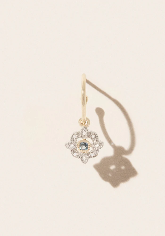 Créole Bettina Diamants Blancs Et Topaze London Blue