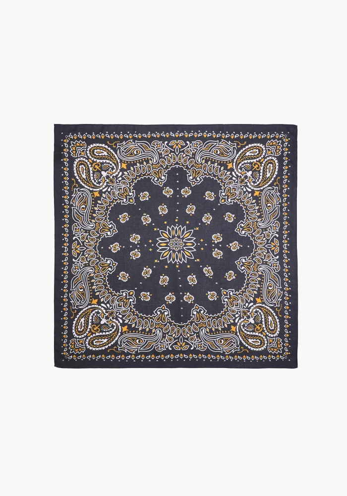 Foulard Paisley Noir Medium