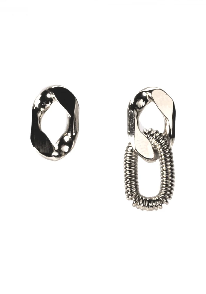Boucles D'Oreilles Gourmette Argent