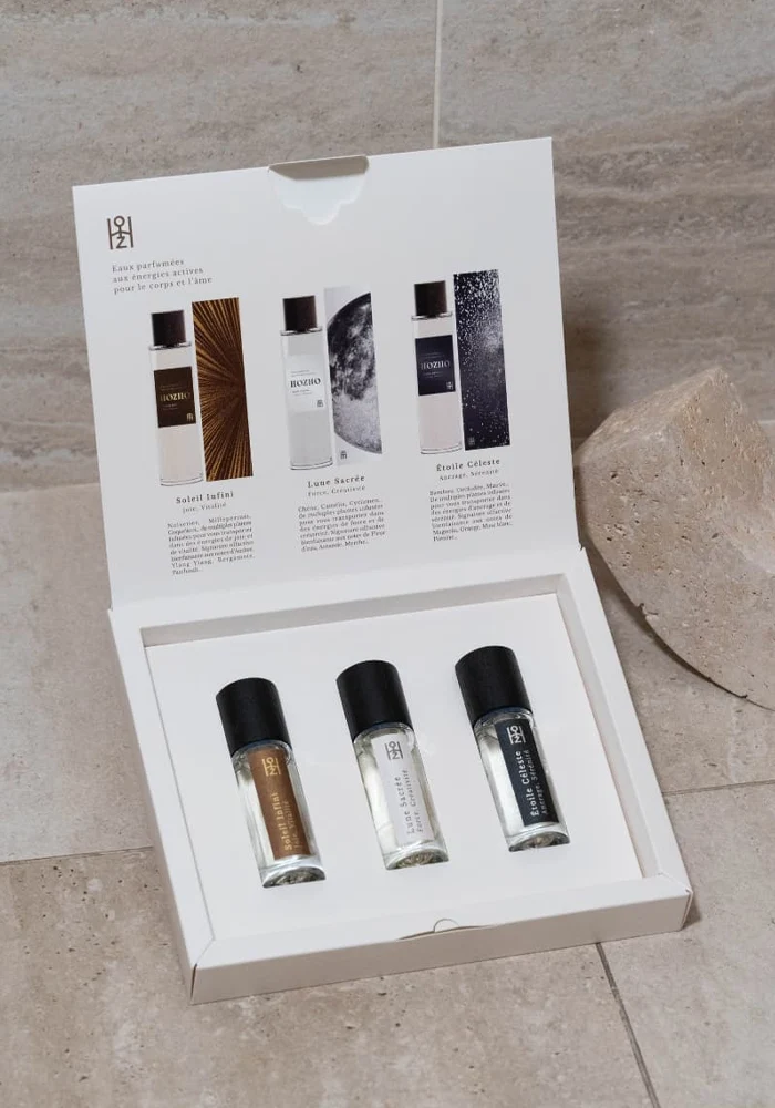 Coffret 3 Eaux Parfumees 10ml Soleil Infini Lune Sacree Et Etoile Celeste