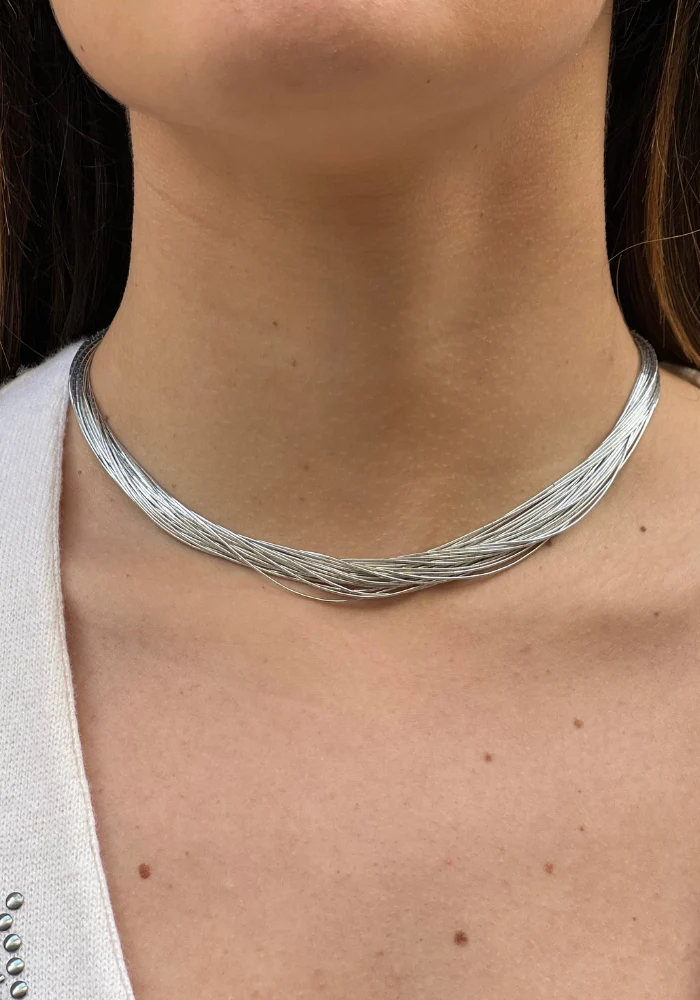 Collier Multi Chaine En Argent