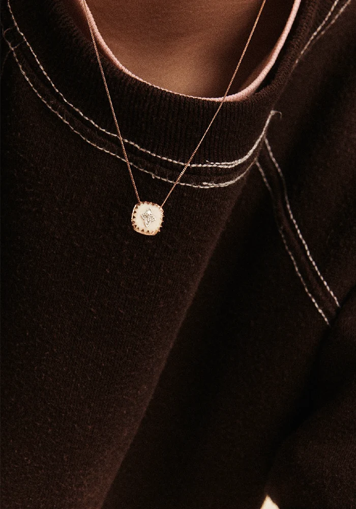 Collier Pierrot N°2 Blanc