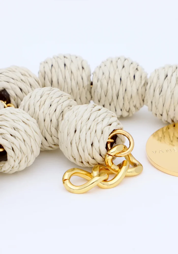 Bracelet Raffia Small Beads Sand