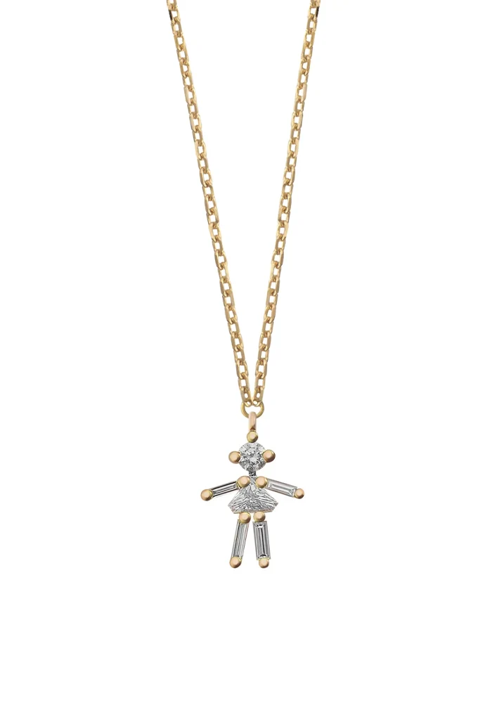 Collier Mini Fille Diamants