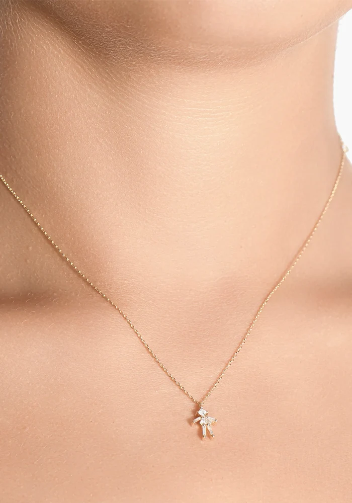 Collier Mini Fille Diamants