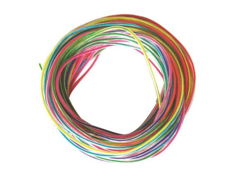 12 fils de scoubidous - Transparents Fluo