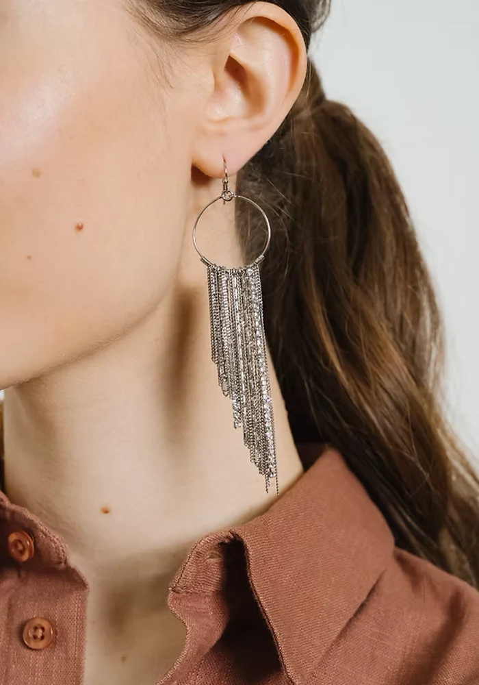 Boucles D'Oreilles Dalhia Palladium