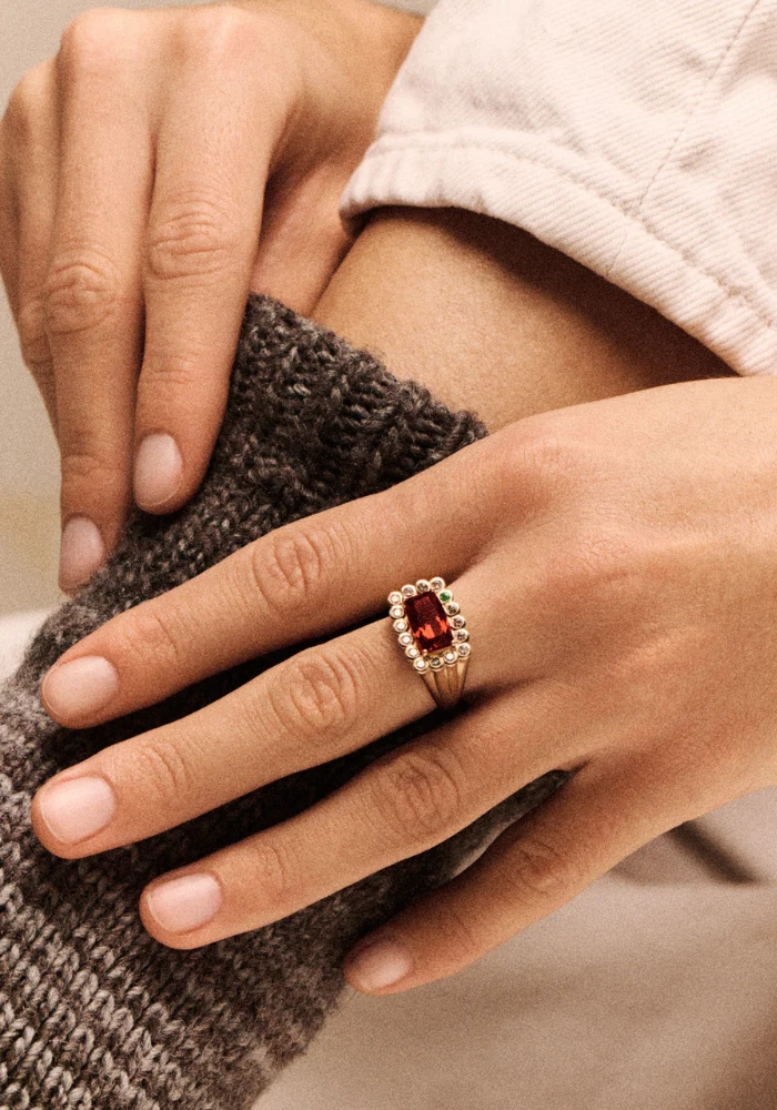 Bague Robin N°2 Grenat