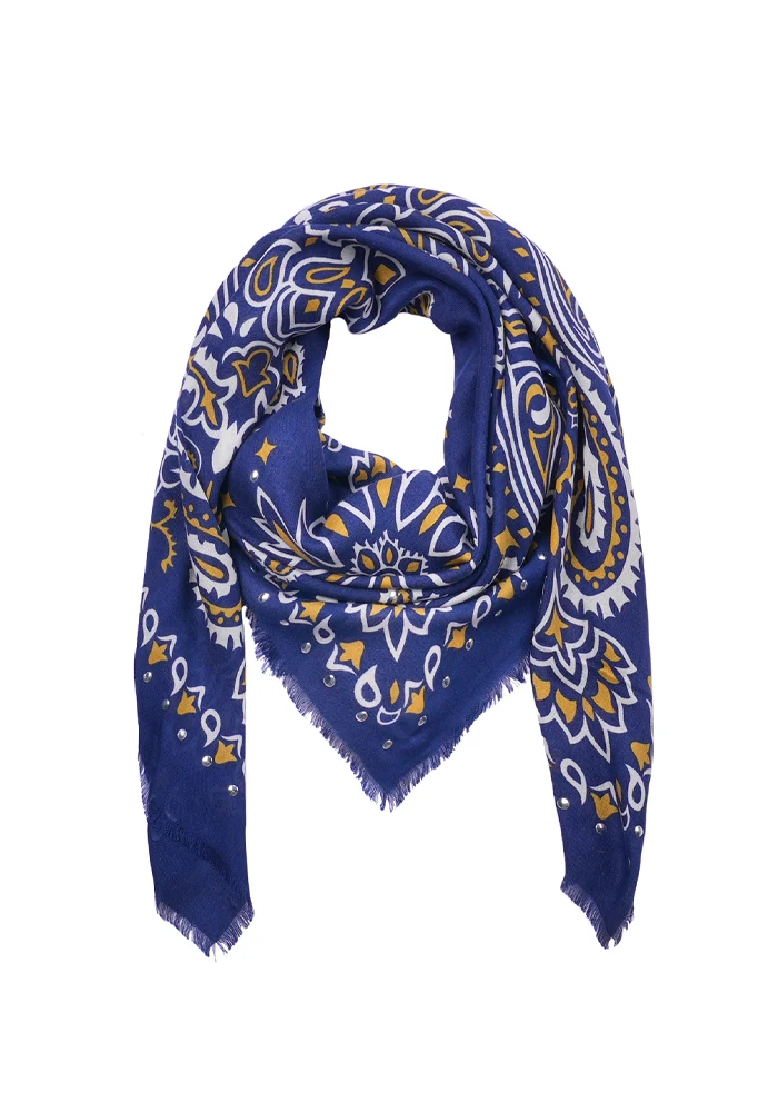 Foulard Paisley Bleu Big