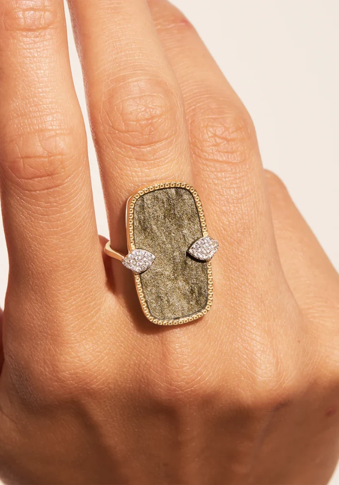 Bague Sangha Obsidienne